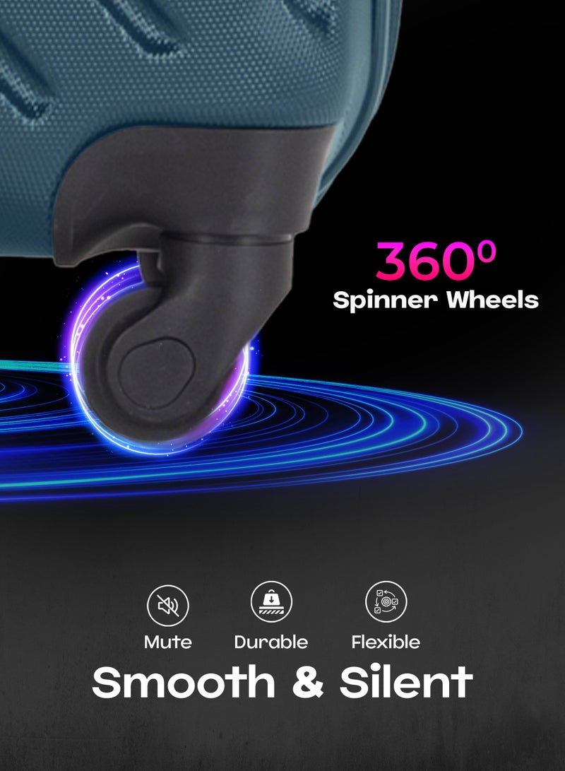 فيبتور 4 قطع هارد سايد سبينر مع مجموعة عربة أمتعة بقفل رقمي - Image 2