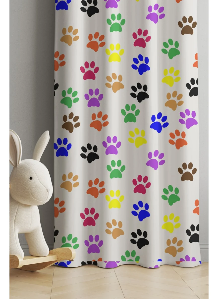 Ays Home Cat Paw Children's Room Background Curtain