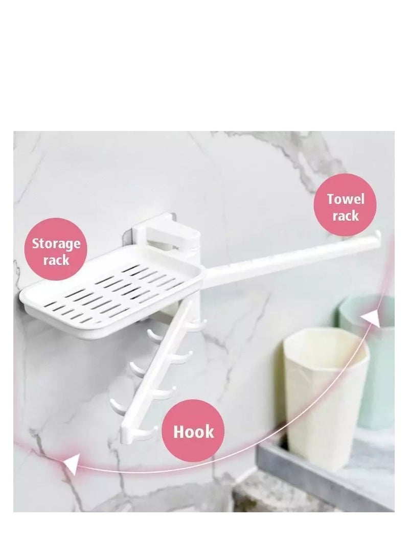 Kutis Creative Rotating Hook Storage Rack Bathroom Holder Kitchen Tools - Image 2