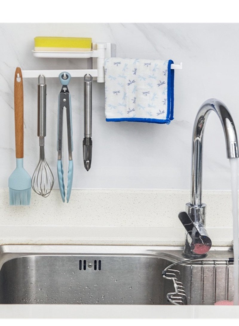 Kutis Creative Rotating Hook Storage Rack Bathroom Holder Kitchen Tools - Image 4