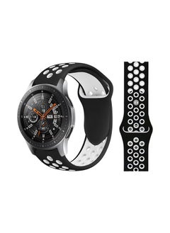 PROMASS Stylish Replacement Band For Samsung Galaxy Watch Black/White 