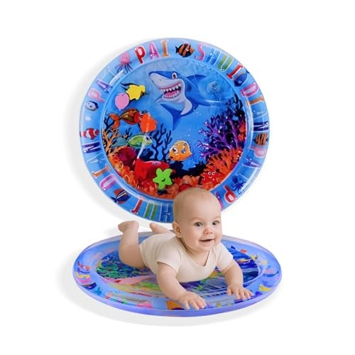 Zeccorp Baby Kids Circle Water Play Mat Toys Inflatable Tummy Time Leakproof Water Play Mat, Fun Activity Play Center Indoor and Outdoor Water Play Mat for Baby, Pack of 1, Multicolour - Image 1
