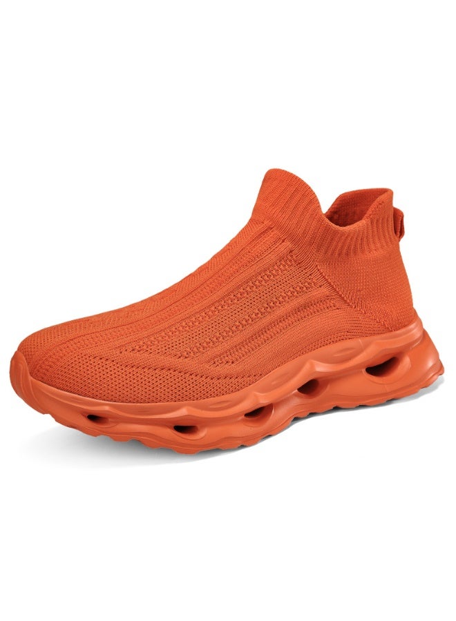 NIBEMINENT Classic Knit Couples Sneakers Lightweight High Top Socks Shoes Women Fashion Casual Slip-on Platform Men's Running Shoes - Image 1