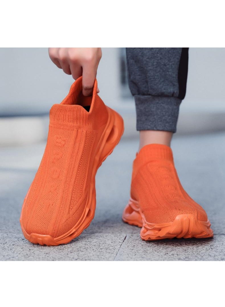 NIBEMINENT Classic Knit Couples Sneakers Lightweight High Top Socks Shoes Women Fashion Casual Slip-on Platform Men's Running Shoes - Image 3