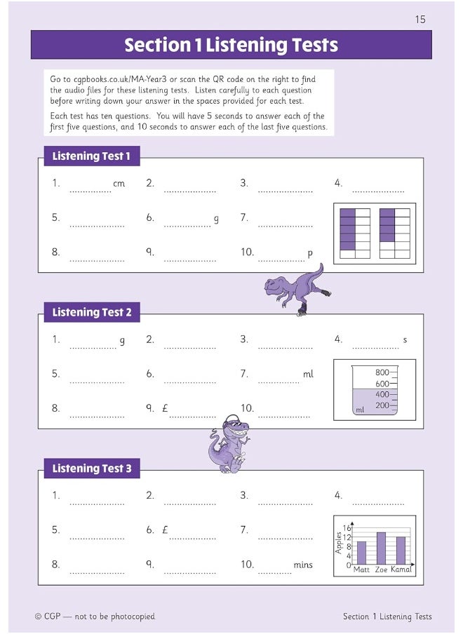 null - KS2 Maths Year 3 Mental Arithmetic Targeted Question Book (includes Online Answers & Audio Tests) - Image 1