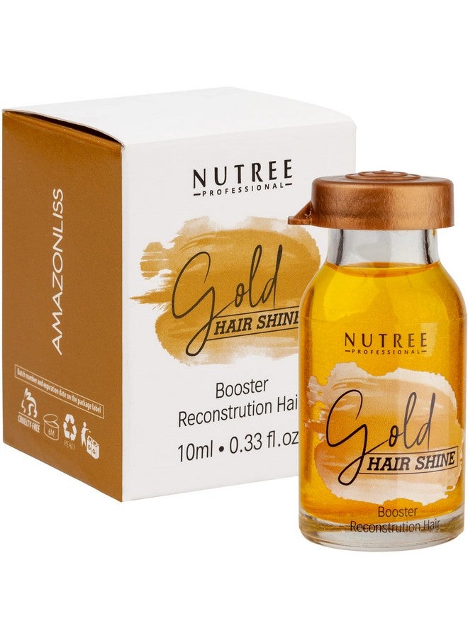 Nutree Professional Hair Shine Gold Reconstruction Hair Booster 0.33 Oz - Image 1