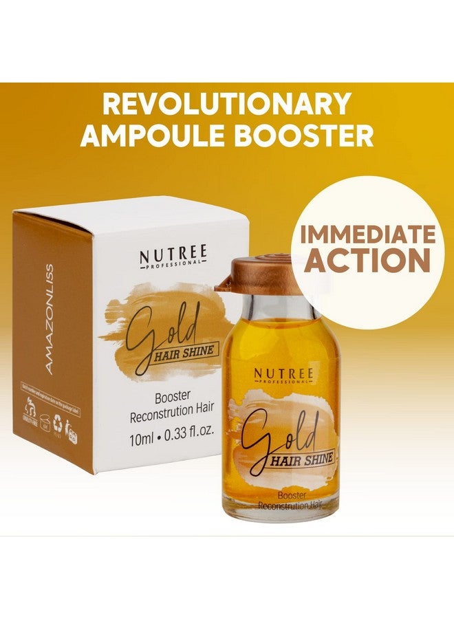 Nutree Professional Hair Shine Gold Reconstruction Hair Booster 0.33 Oz - Image 5