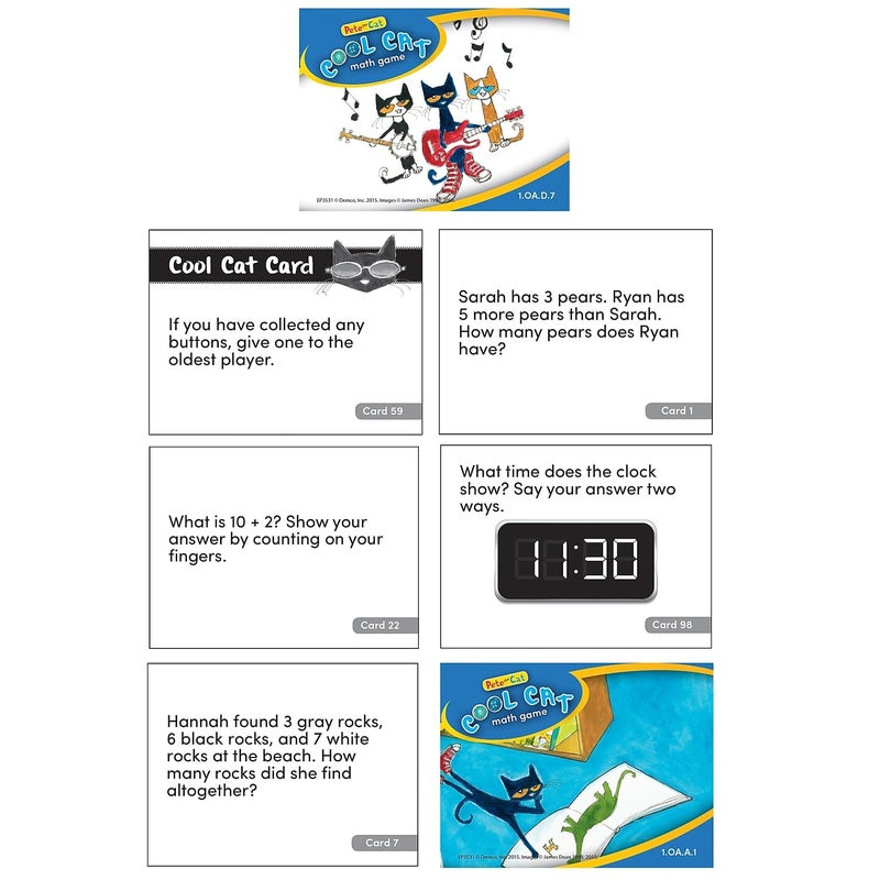 Edupress Pete The Cat Cool Cat Math Game 1 (EP63531) - Image 5