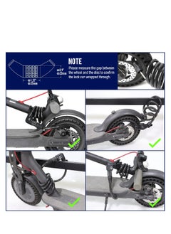 Generic Scooter Lock Cable, Fit for Xiaomi Mijia M365 ES Series, Bicycle Combination Locks Coiled Chain Lock Basic Self Coiling Core Steel Wire 4 ft Long 1/3 inch Fit for M365/ES1/ES2/ES3/ES4  - Image 2