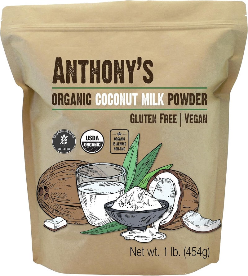 Anthony's Organic Coconut Milk Powder, 1 lb - Gluten Free, Vegan, Dairy Free, Creamer Alternative, Keto Friendly - Image 1