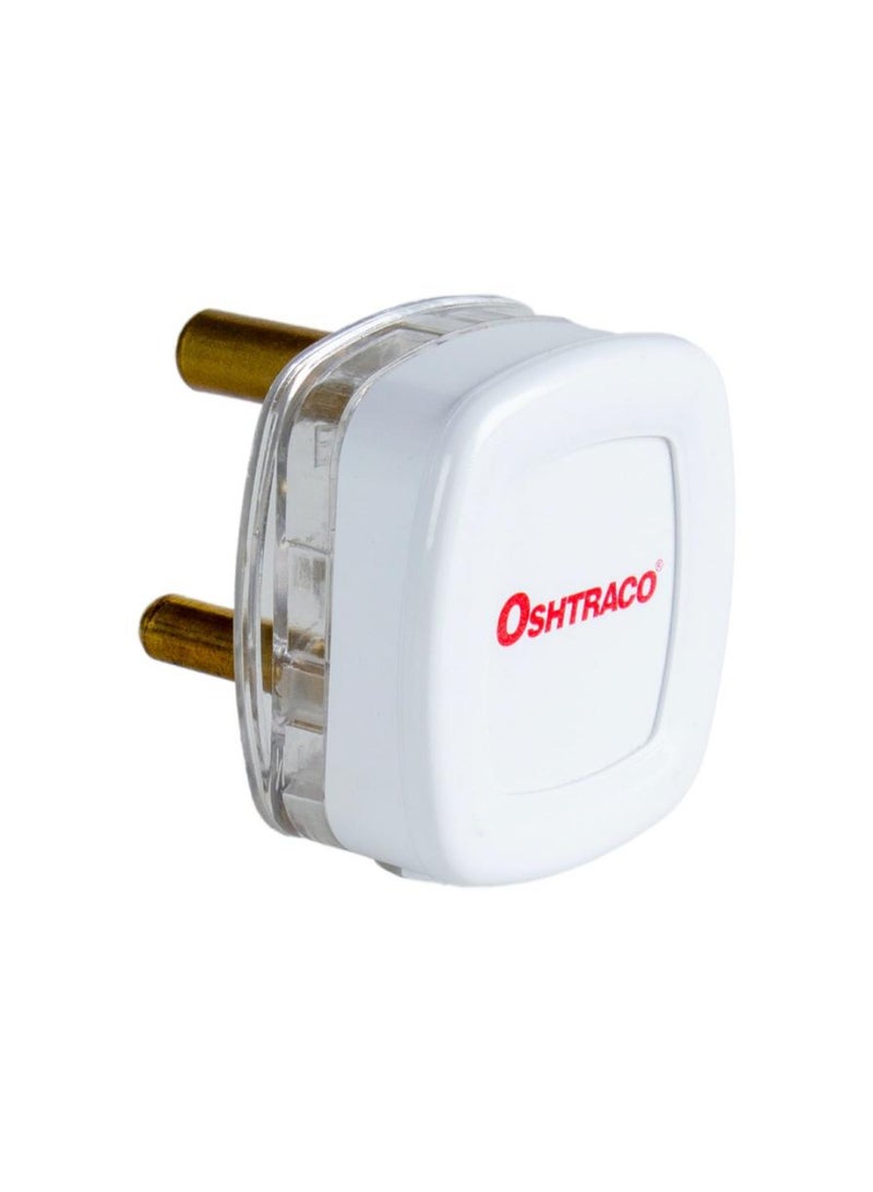 OSHTRACO قابس 3 دبابيس أبيض 15 أمبير