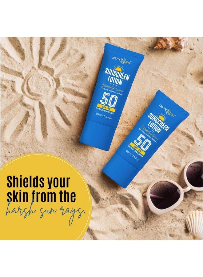Dermaxgen Sunscreen Lotion Broad Spectrum SPF 50 - Lightweight, Non-Greasy Sun Protection for All Skin Types. Hydrates, Skin Shield, Water-Resistant Coverage for Radiant, Moisturized Skin. - Image 4