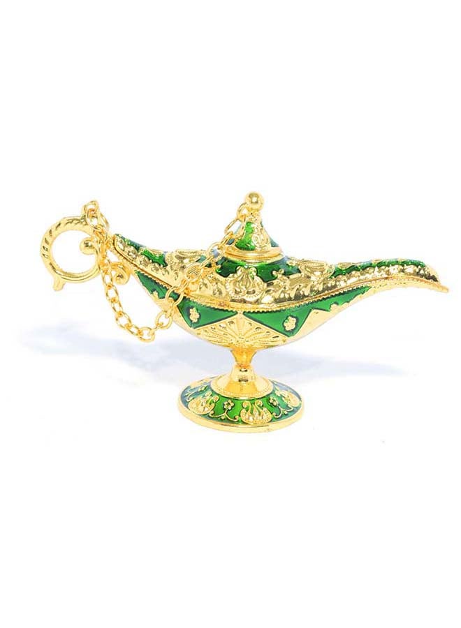 immatgar Aladdin Magic Genie Lamps - Classic Vintage Legend Magic Genie Light Costume Lamp for Home Wedding Table Decoration (Shape3 - Golden Green - 7 CM Width)  - Image 1
