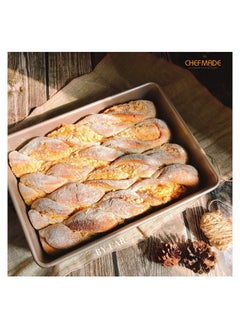 chefmade 13 Inch Rectangle Cake Pan Non Stick Loaf Pan Deep Dish Bakeware  - Image 5