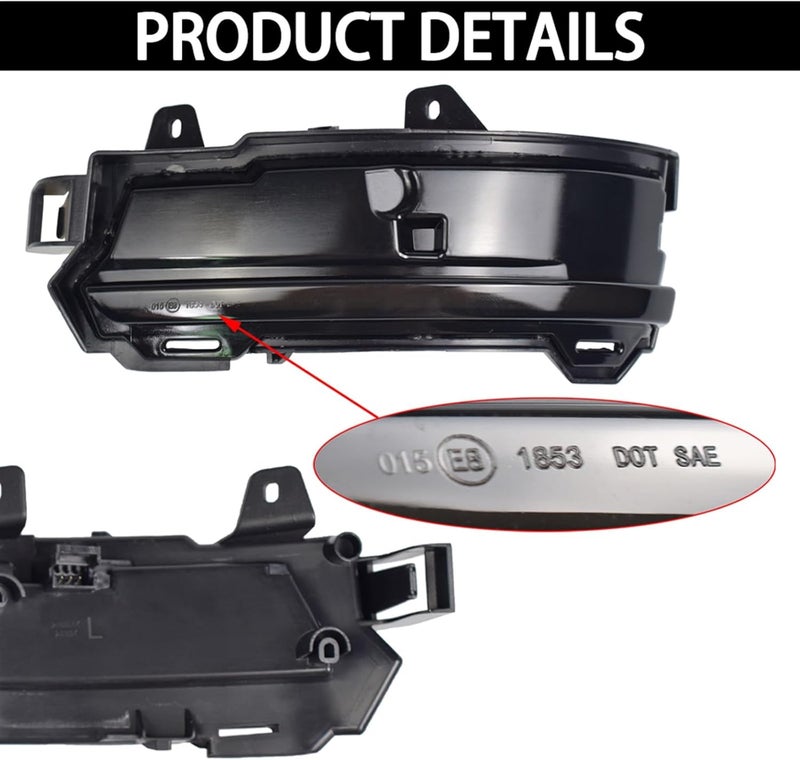 QASULER Dynamic Side Mirror Blinker Sequential Light - Image 3
