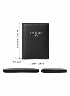 KASTWAVE Travel Wallet Passport Holder Blocking Leather Passport Cover Case with Wallet for Credit Card, Money, Boarding, Passport Holder Protector for Men Women (Black)  - Image 4