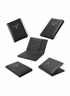 KASTWAVE Travel Wallet Passport Holder Blocking Leather Passport Cover Case with Wallet for Credit Card, Money, Boarding, Passport Holder Protector for Men Women (Black)  - Image 5