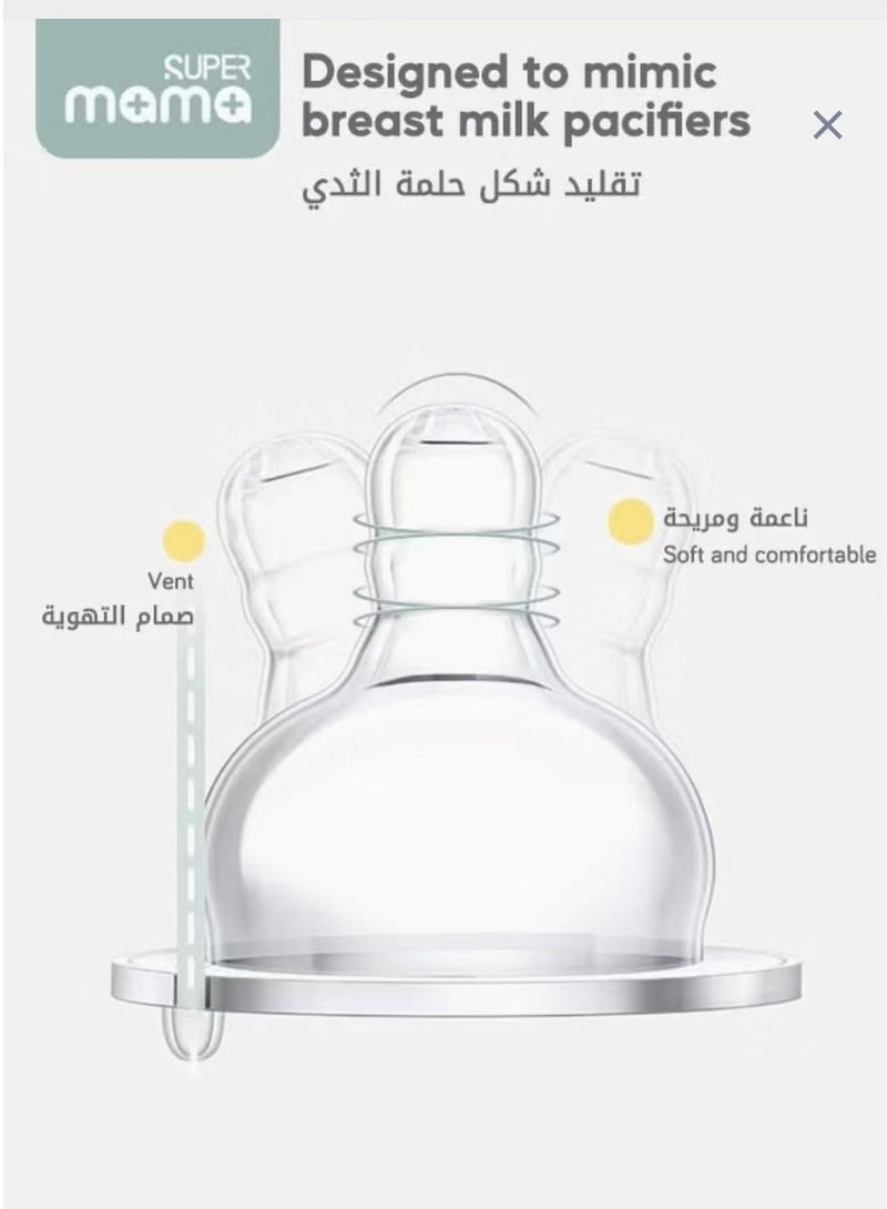 سوبر ماما PPSU سيليكون الحلمة مع مقبض زجاجة الرضاعة - Image 4