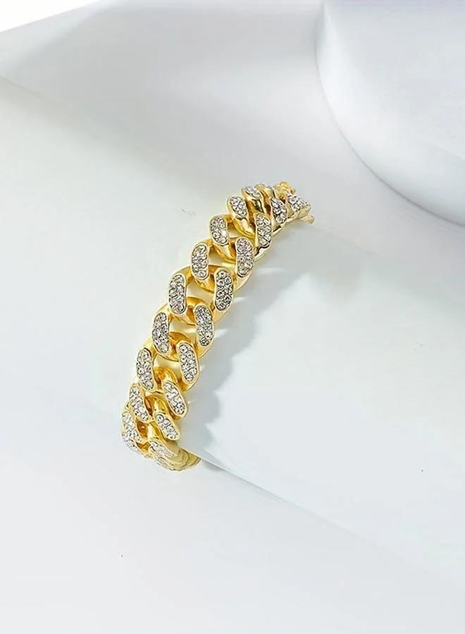 تايك تو سوار سلسلة كيرب مرصع بحجر الراين والكريستال