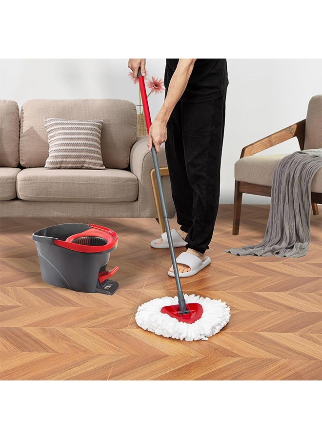 Quantum 2 PCS Mop Replace Heads, Microfiber Spin Mop Refills, Mop Easy Cleaning Spinning Head for Floor Cleaning (White) - Image 5