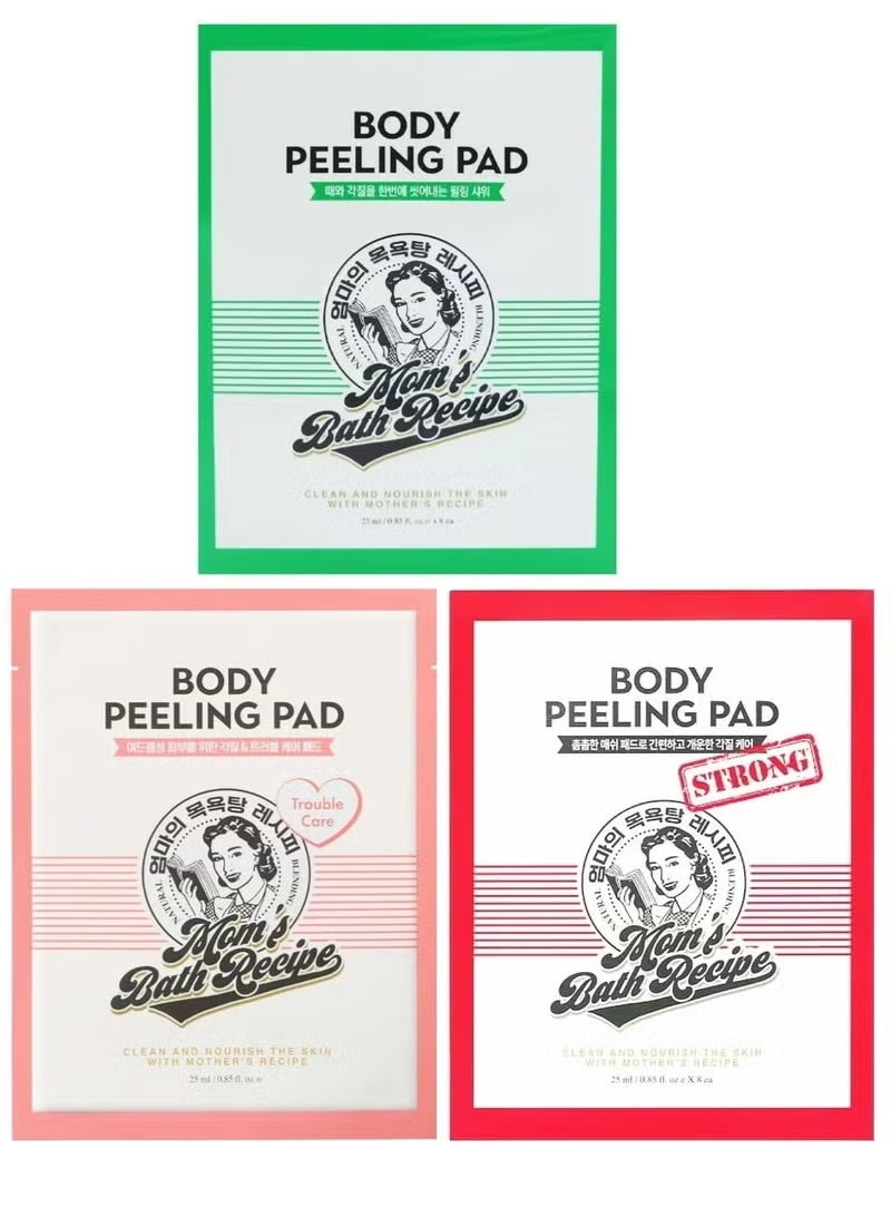 Moms Bath Recipe 3 Pieces of Mom's Bath Recipe Body Peeling Pad Multi Color - Image 1