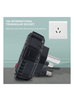 Socket Tester, Circuit Testers, Rcd Plug Tester, Mains Outlet Tester with LCD Display, Display Digital Electrical Voltage Tester for Socket Test Safety Inspections, 90-250v, HT107E