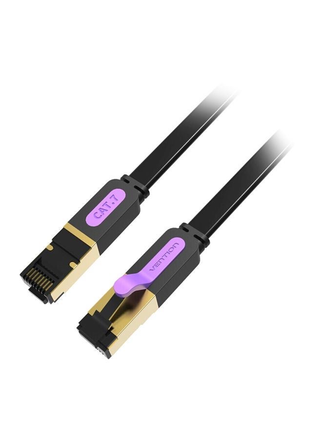 NIBEMINENT CAT 7 RJ45 LAN Ethernet Extension Cable Black - Image 2