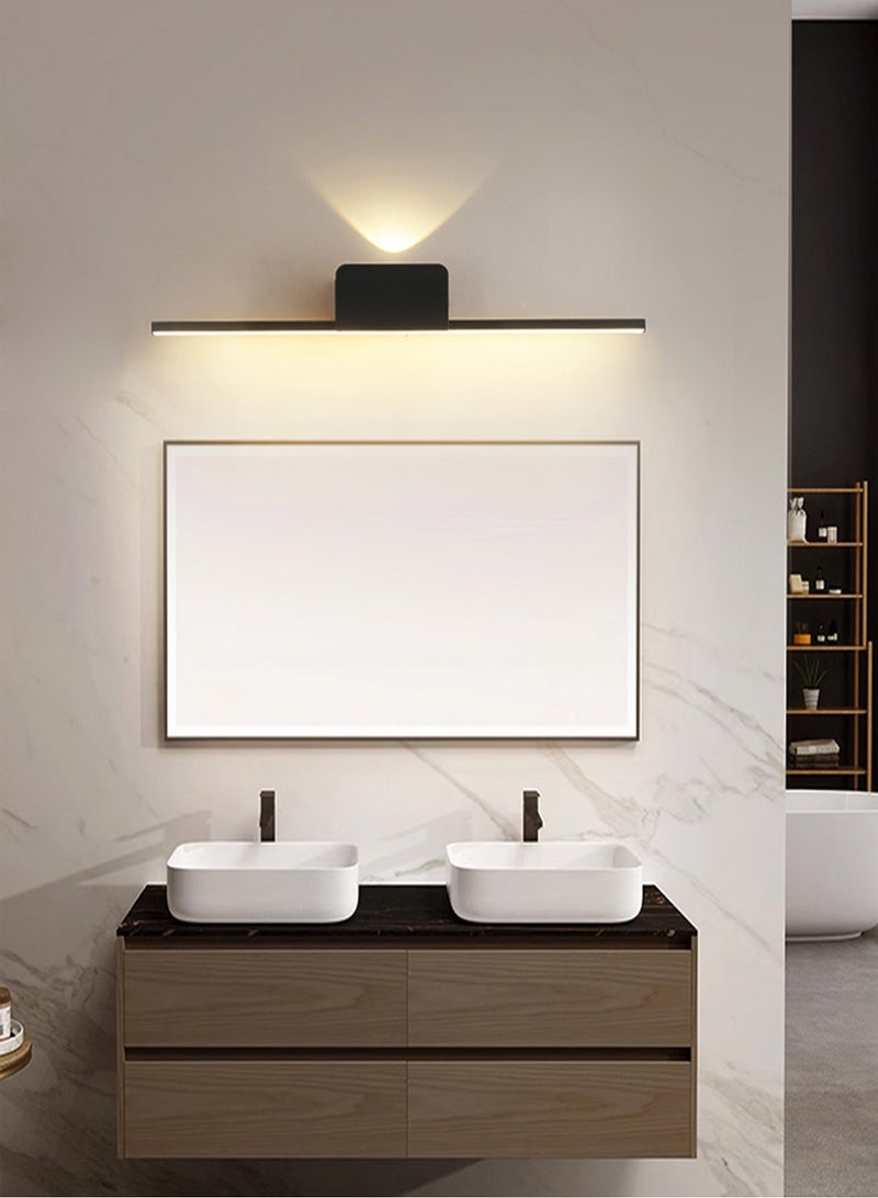 LOOPITYS Bathroom Wall Sconce Lights Black - LED Bathroom Vanity Lights Over Mirror Wall Lighting Fixtures 11W Warm White 3000K Modern Aluminum Wall Lamp for Bathroom Bedroom Living Room, 55CM - Image 4