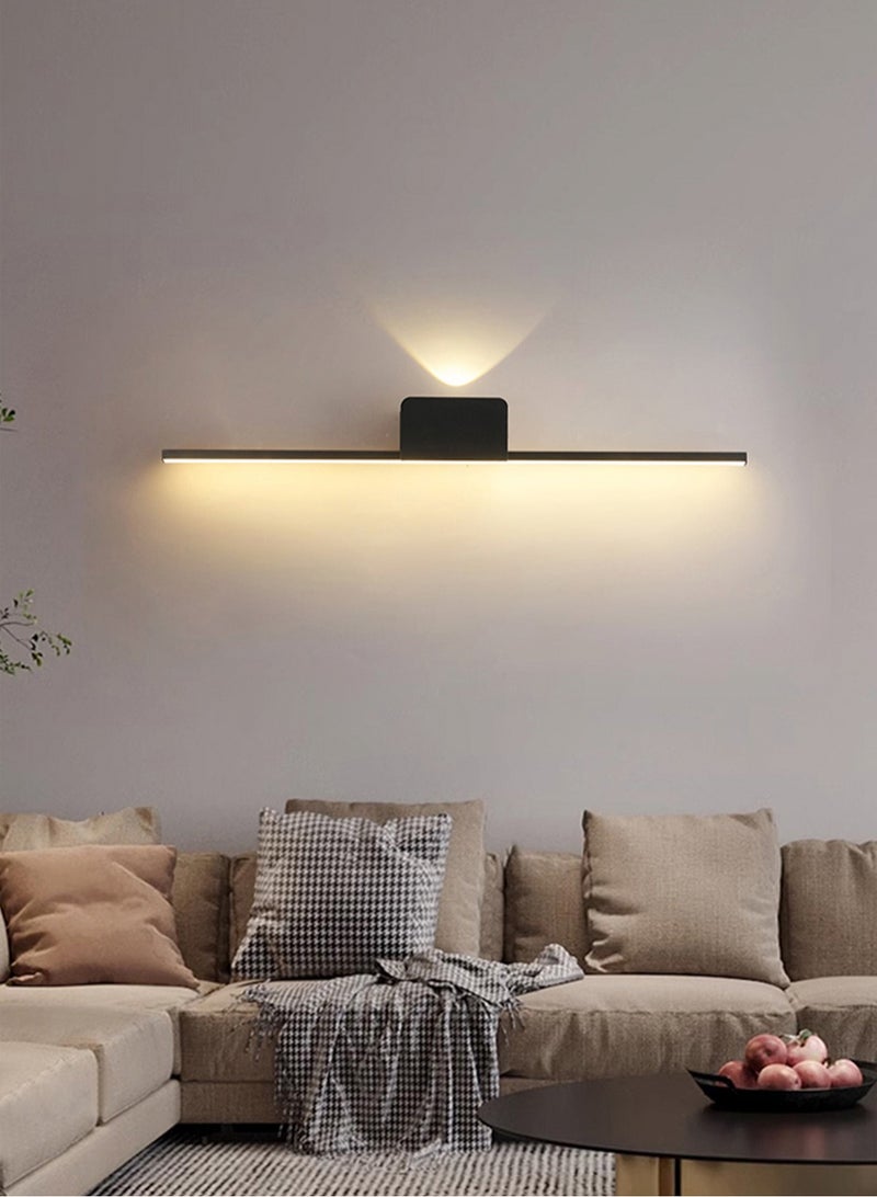 LOOPITYS Bathroom Wall Sconce Lights Black - LED Bathroom Vanity Lights Over Mirror Wall Lighting Fixtures 11W Warm White 3000K Modern Aluminum Wall Lamp for Bathroom Bedroom Living Room, 55CM - Image 5