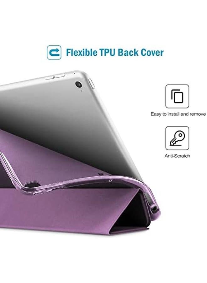 Procases Ipad 9.7 Case 6Th 5Th Generation 2018 2017 Model Ipad Air 1 2 Slim Trifold Soft Tpu Translucent Back Cover Smart Case Purple - Image 3