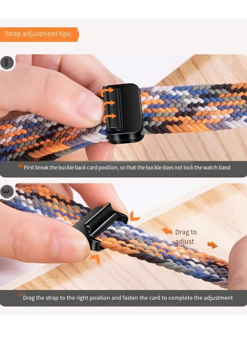 Generic - Suitable for 49mm, 45mm, 44mm, and 42mm Apple Watch Straps with Magnetic Nylon Braiding - Image 1