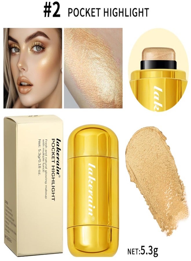 JEMPET Face Glow Highlighter Stick - Dewy Cream Highlighter Stick (02) - Image 2