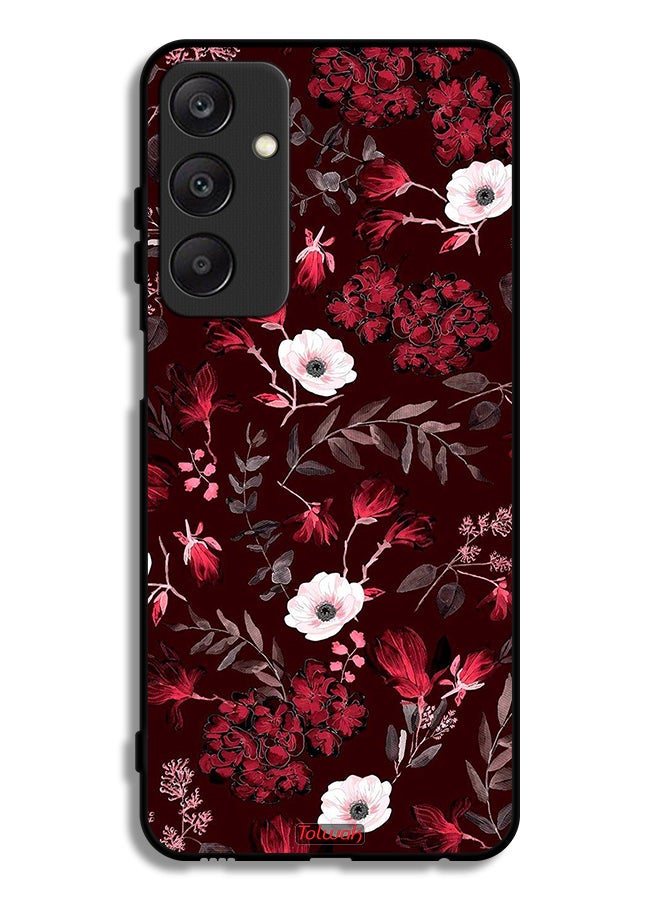 Tolwak Samsung Galaxy A25 5G Protective Case Cover Small Flowers And Tropical Leaves - Image 1