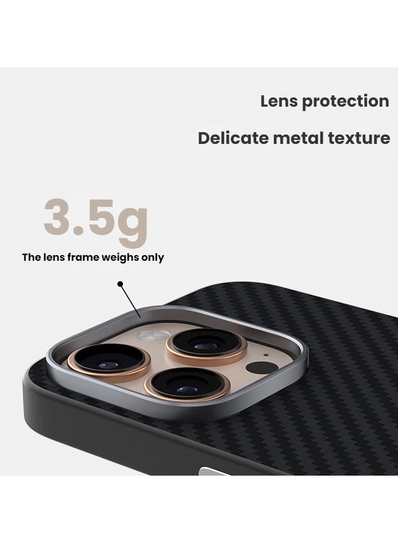 general Carbon Fibre Magnetic Case Compatible with iphone 16 Pro Max with Invisible Magnetic, Ultra-thin Frosted Shock and Drop Protective Case for Wireless Charging - Image 3