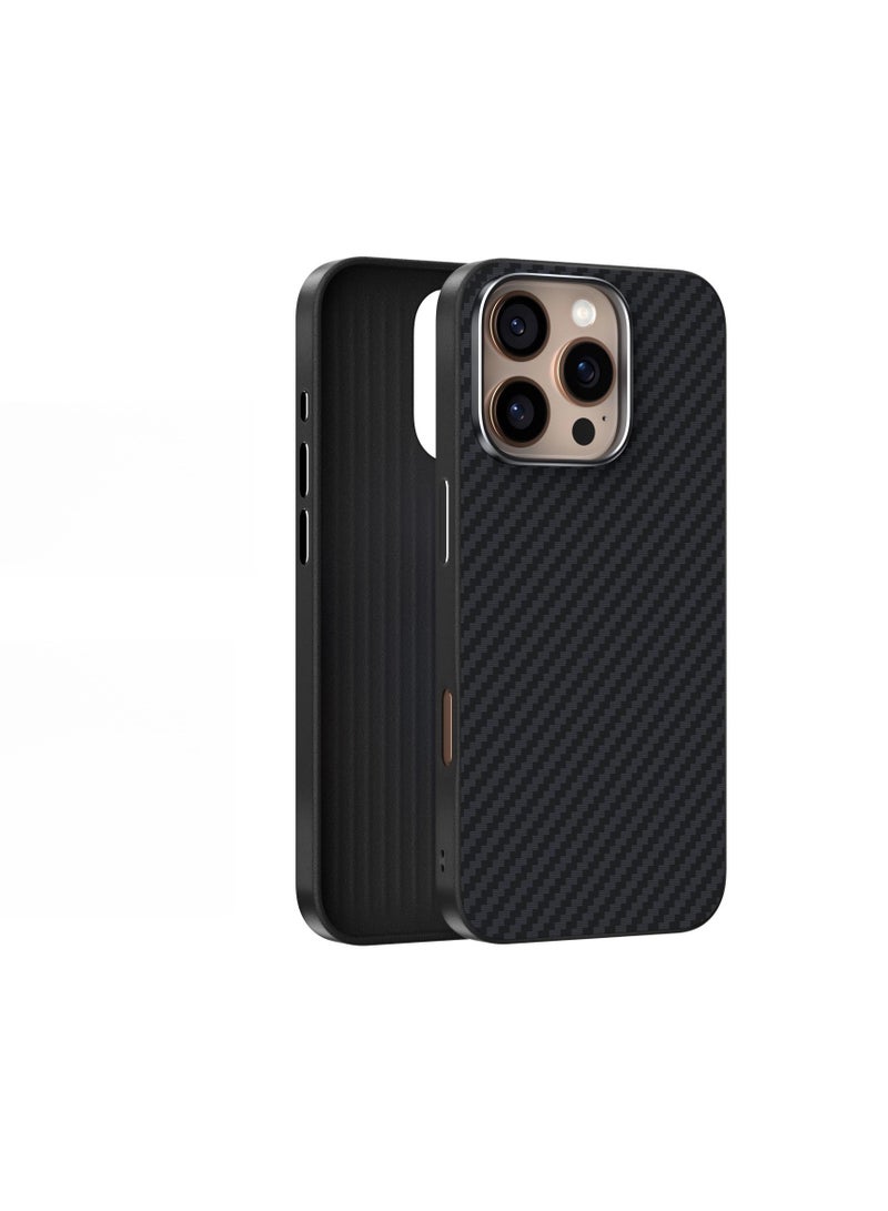 general Carbon Fibre Magnetic Case Compatible with iphone 16 Pro Max with Invisible Magnetic, Ultra-thin Frosted Shock and Drop Protective Case for Wireless Charging - Image 1