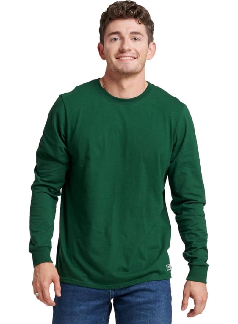 Russell Athletic Mens Cotton Performance Long Sleeve T-Shirts T Shirt, Dark Green, X-Large US - Image 5