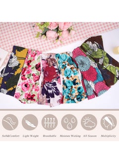 Xtrend 6 Pcs Women'S Headbands Twisted Cross Elastic Headbands Yoga Workout Headbands Nonslip Sweat Soft Headbands Solid Color Simple Versatile Hair Accessory Headbands  - Image 2