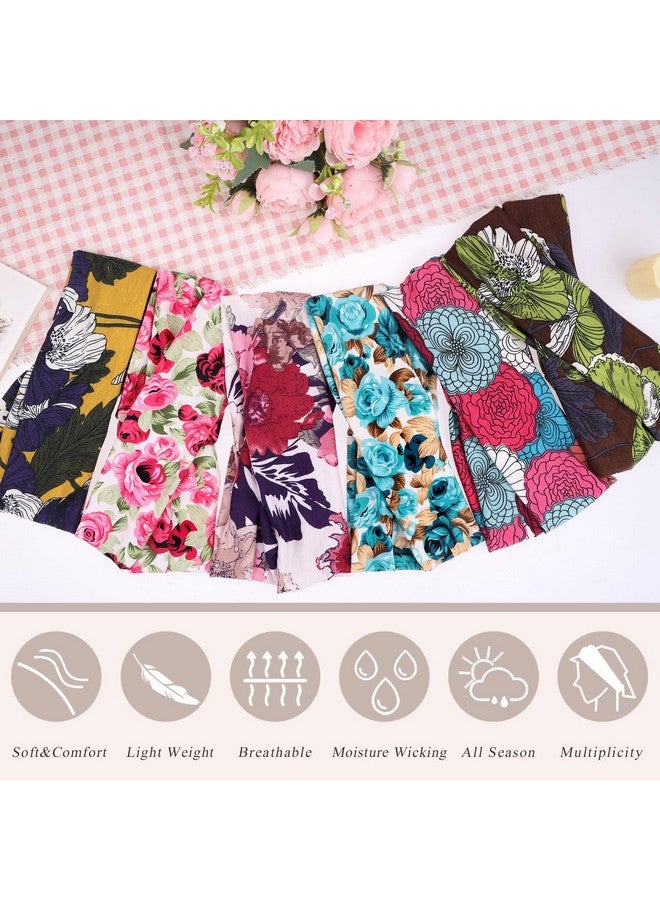 Xtrend 6 Pcs Women'S Headbands Twisted Cross Elastic Headbands Yoga Workout Headbands Nonslip Sweat Soft Headbands Solid Color Simple Versatile Hair Accessory Headbands - Image 2