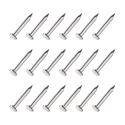 METALLIXITY Small Nails (1.2x8mm) 500pcs, Carbon Steel Tiny Hardware Nails - for Household Woodworking, Silver Tone - Image 1