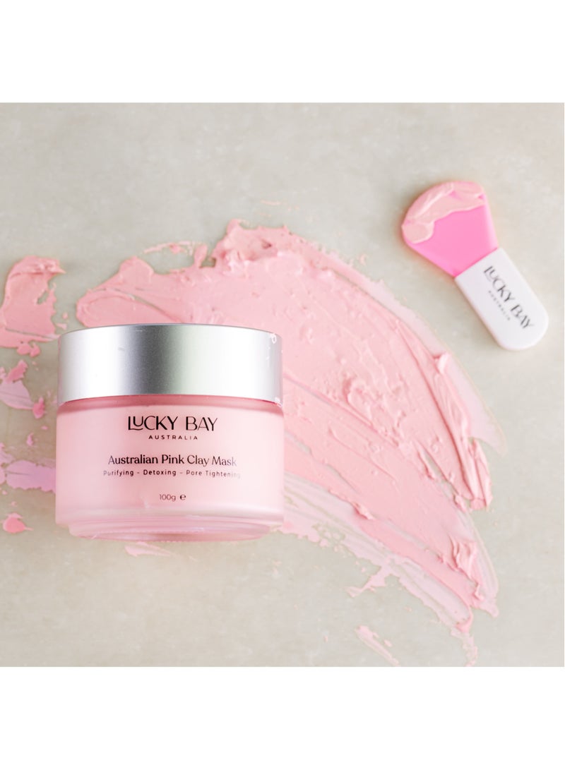 لاكي باي قناع الطين الوردي لتنقيه وتفتيح البشرة صنع في استراليا لكي باي - Image 3