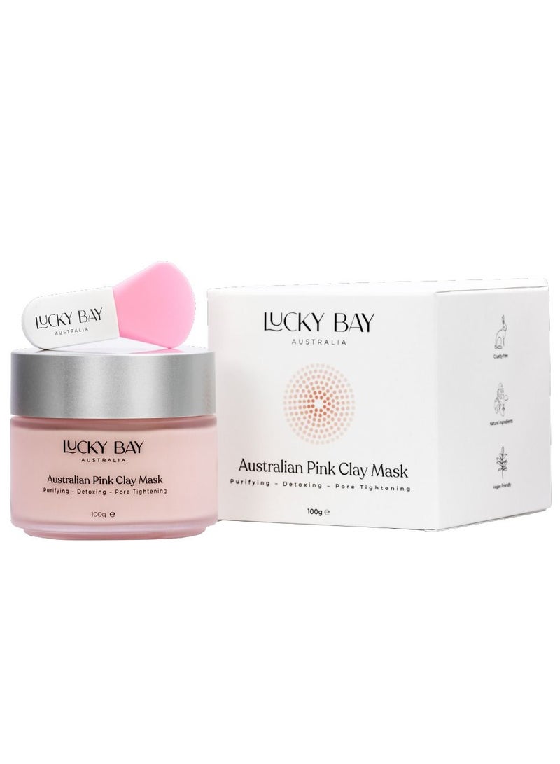 لاكي باي قناع الطين الوردي لتنقيه وتفتيح البشرة صنع في استراليا لكي باي - Image 2
