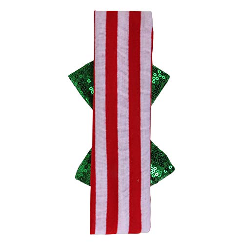 Arendelle Christmas Fabric Baby Hairband with Green Bow [AHA192] - Image 3