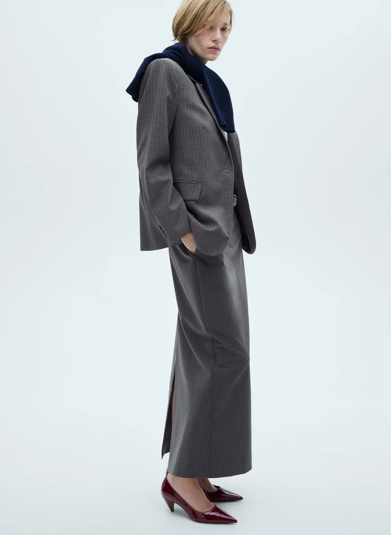 MANGO Casual Opening Long Pencil Skirt