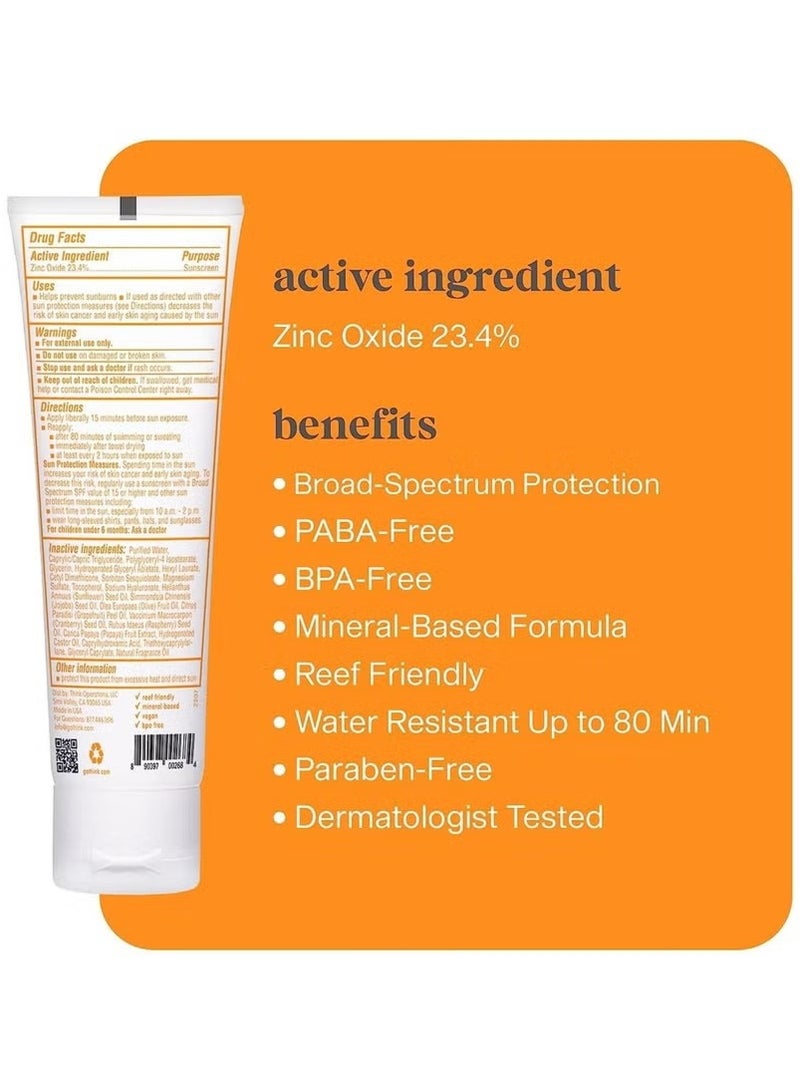 Thinkbaby SPF 50+ Baby Mineral Sunscreen – Safe, Natural Sunblock for Babies - Water Resistant Sun Cream – Broad Spectrum UVA/UVB Sun Protection – Vegan Baby Sunscreen Lotion, 3 Oz. - Image 5