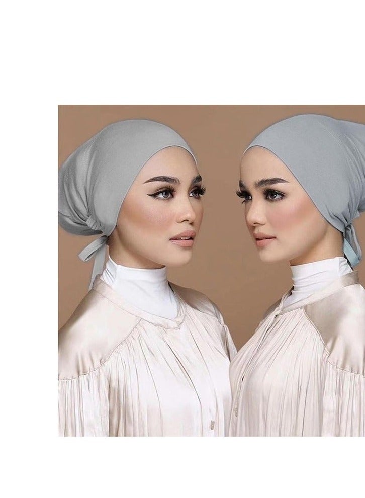 3Pcs Hijab Cap, Women scarf hijab, Muslim under hijab head cap for Women, Islamic Headscarf Bonnet Cap Hijab with Adjustable Tie-Back Closure - Image 5