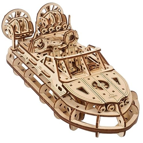 UGEARS Rescue Hovercraft Boat Model Kits for Adults 3D Wooden Puzzle Ship Wood Model Boat Kits to Build Premium Model Boats Kits with Intricate Design to Build for Adults - Image 1