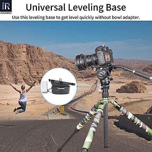 INNOREL Tripod Leveling Base, LB50 Leveling Base Half Ball with Offset Bubble Level and Bubble Level Bag for Ballhead, Fluid Head, Gimbal Heads, Z Flex Head, Tripods and Monopods with 3/8" Thread - Image 4