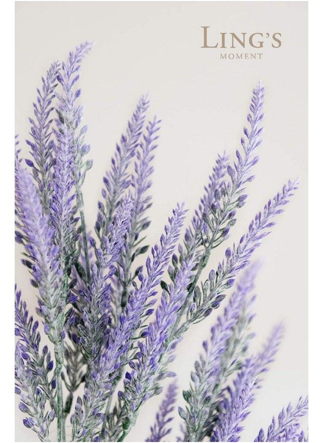 Ling's moment Artificial Purple Lavender 4 Bushes Fake Lilac Flower For Wedding Bouquet Diy Table Centerpieces And Floral Arrangement Decoration  - Image 4