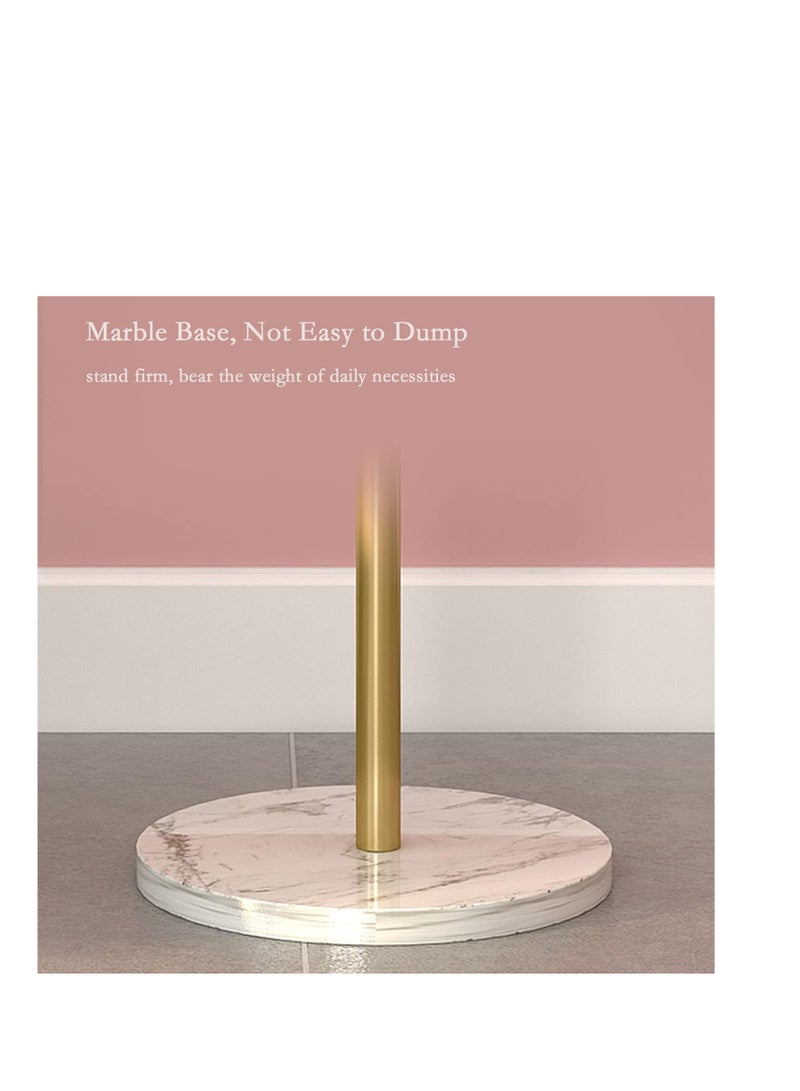 Metal Coat Rack Freestanding with Heavy Stable Marble Base, Sturdy Coat Rack Stand with 7 Hooks for Clothes/Bags/Hats, Gold Coat Rack Stand for Entryway,Bedroom,Office,Narrow Place  - Image 3