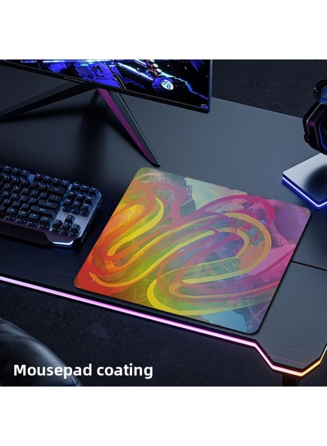 Rainbow Coated Mouse Pad No Edge National Tide Game Non-Slip Rubber Tiger Esports Mouse Pad Enjoy Silky-Color:Height X Width X Thickness: 400*450*4mm-Pattern:30